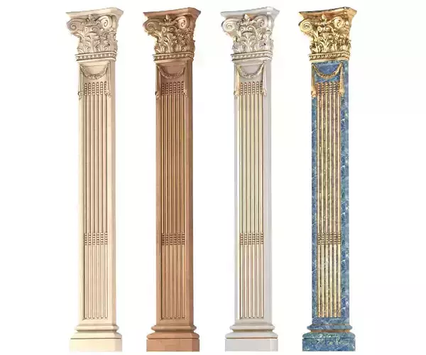 Pilaster Column in classic style 3D model Pilaster Column in classic style 3D model