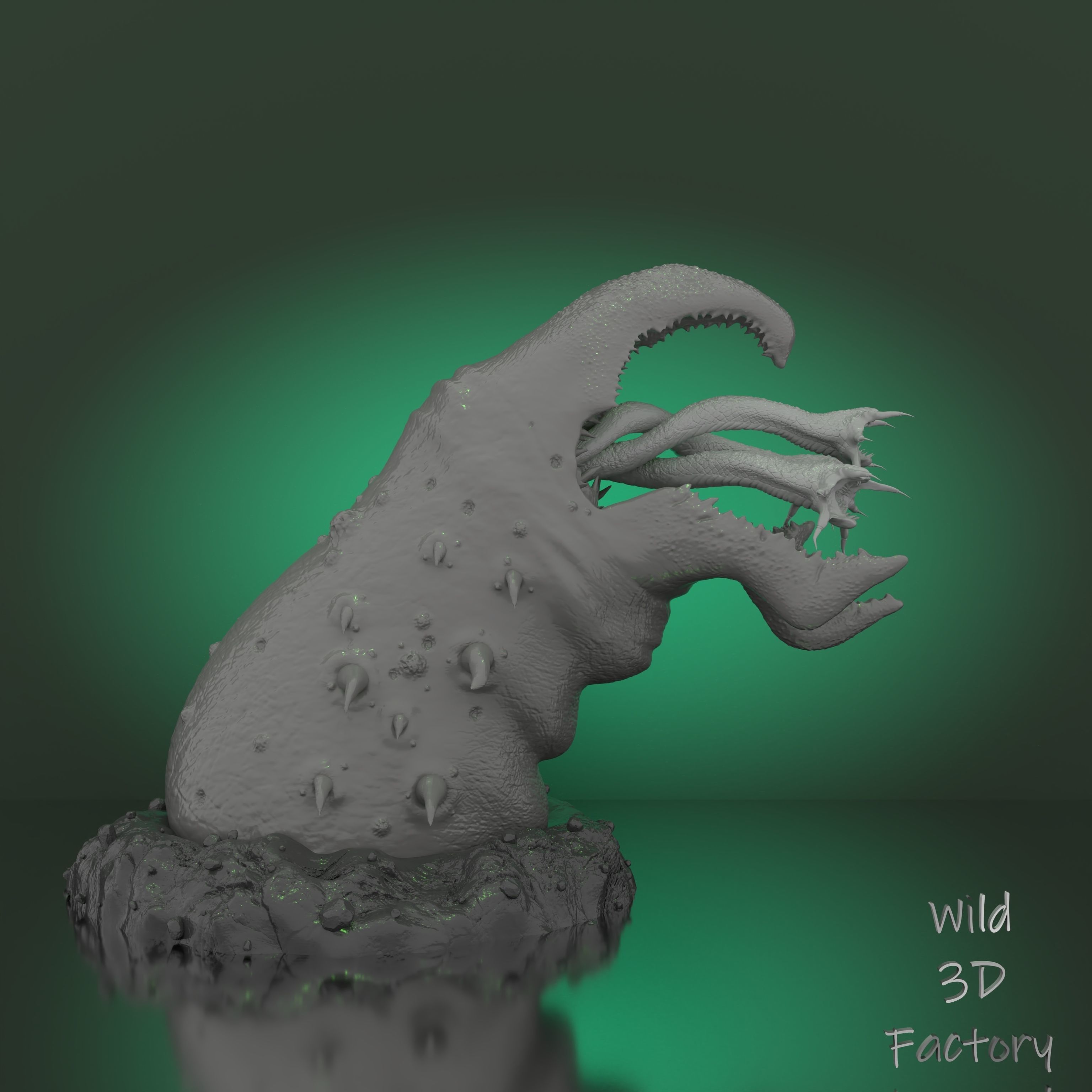 Graboid from Tremors Statue  -  - 3D Print Model 3D print model 3D print model_14