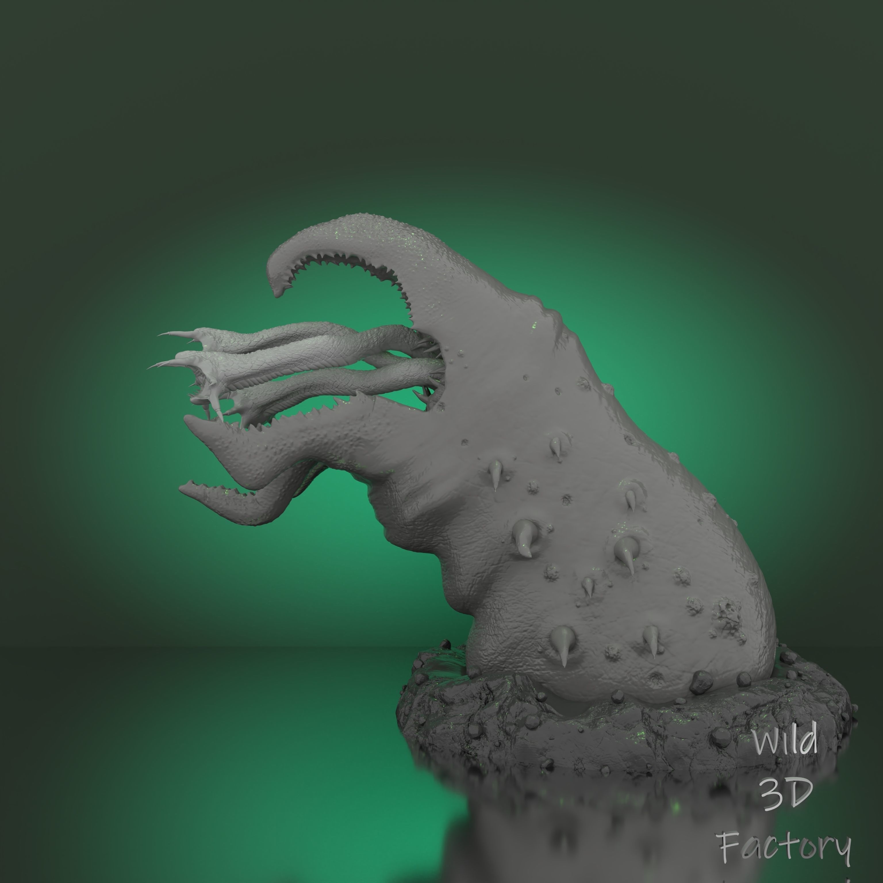 Graboid from Tremors Statue  -  - 3D Print Model 3D print model 3D print model_10