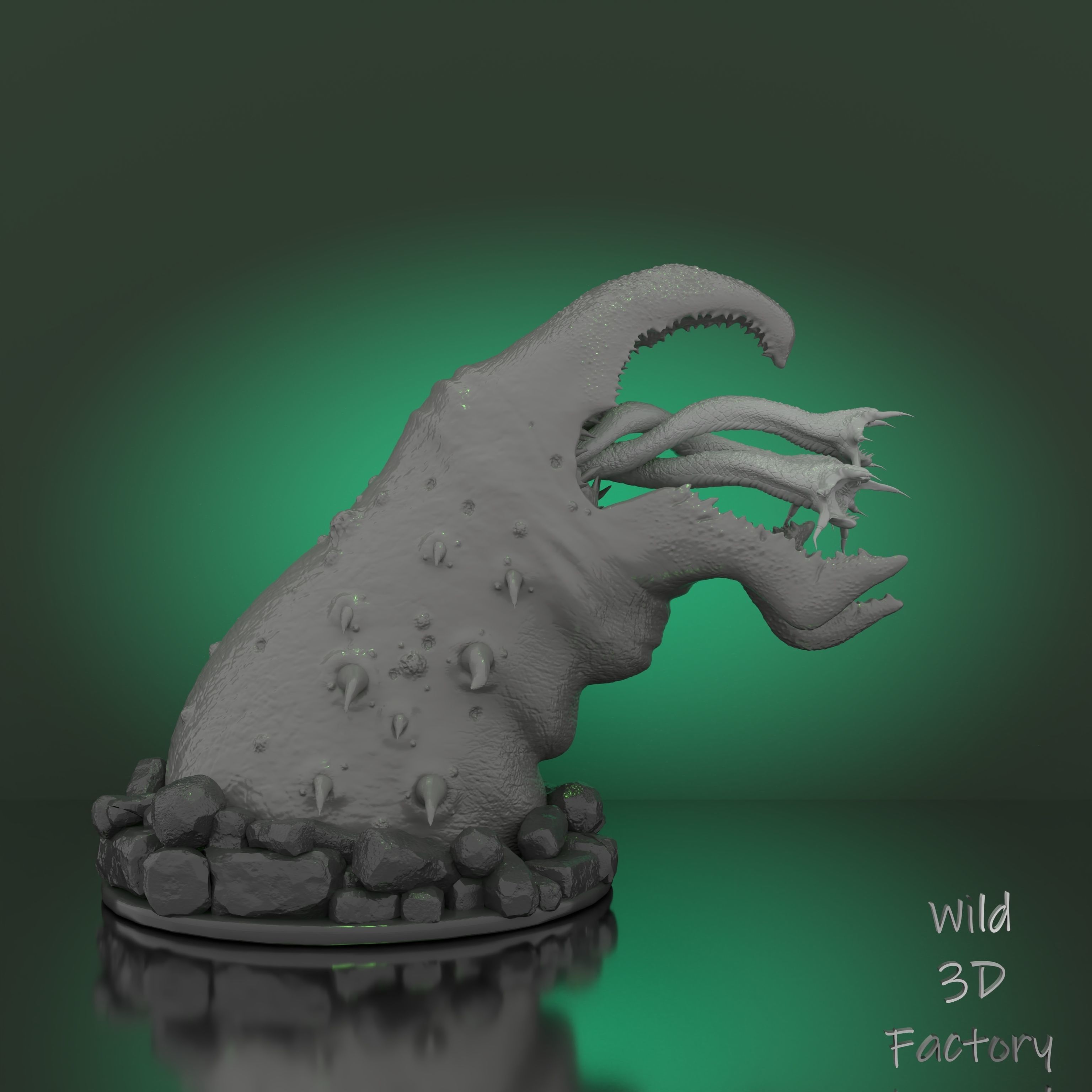 Graboid from Tremors Statue  -  - 3D Print Model 3D print model 3D print model_13