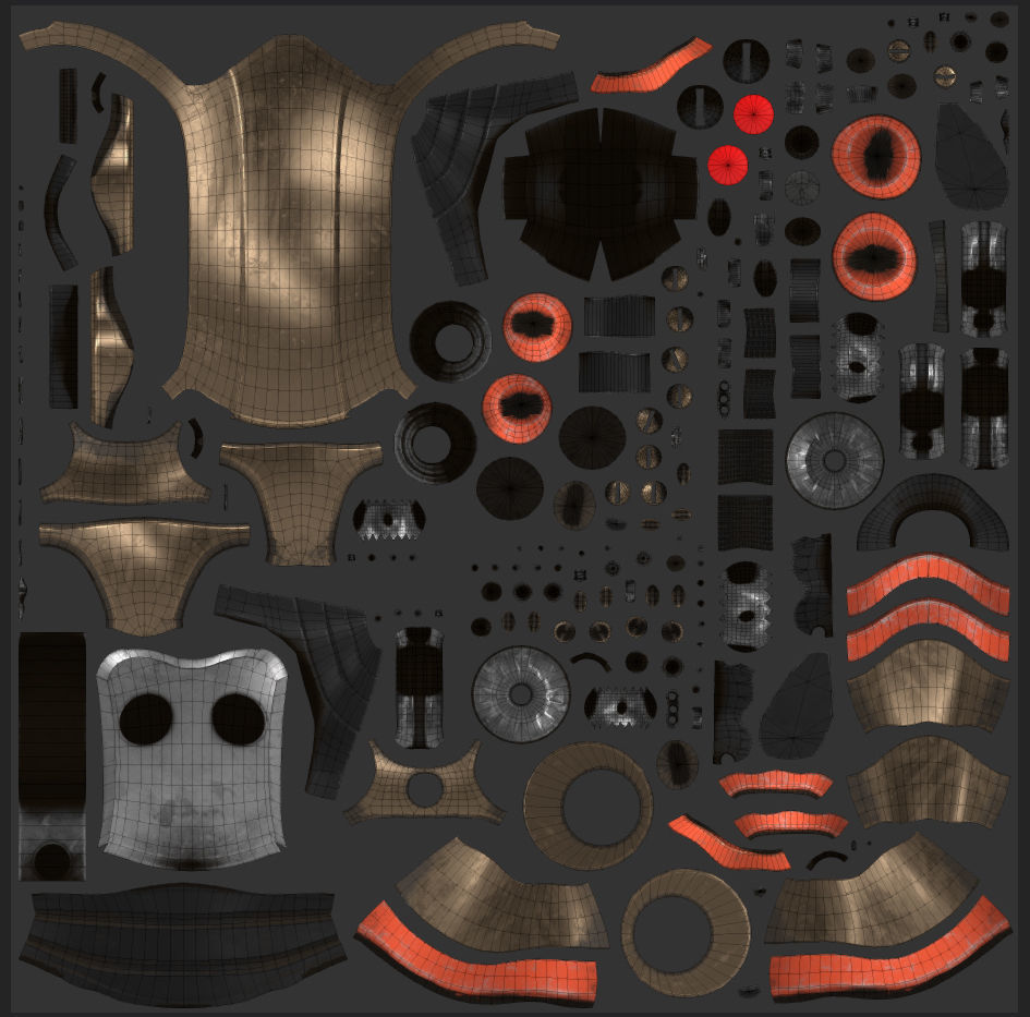 Robot with eyes Low-poly 3D model_4