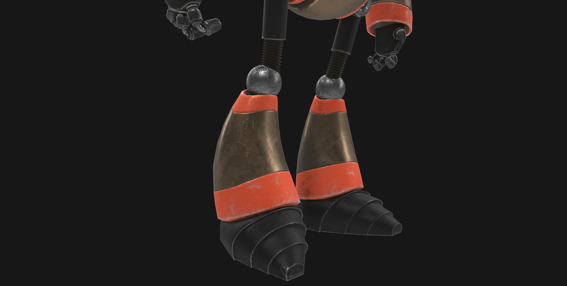 Robot with eyes Low-poly 3D model_7