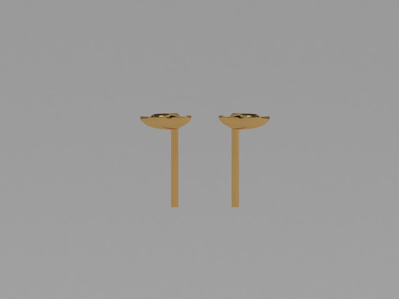 Thin baroque pattern earrings 3D print model_5