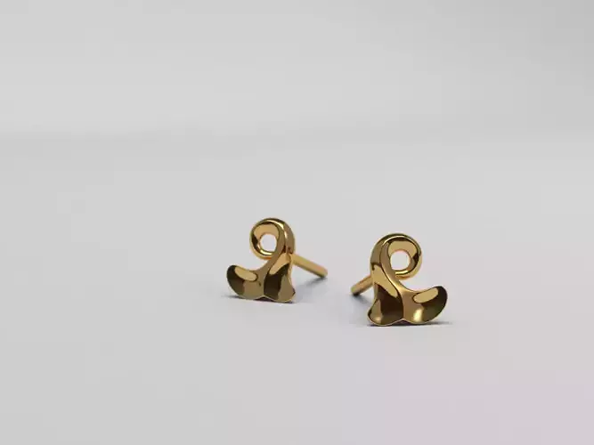 Thin baroque pattern earrings