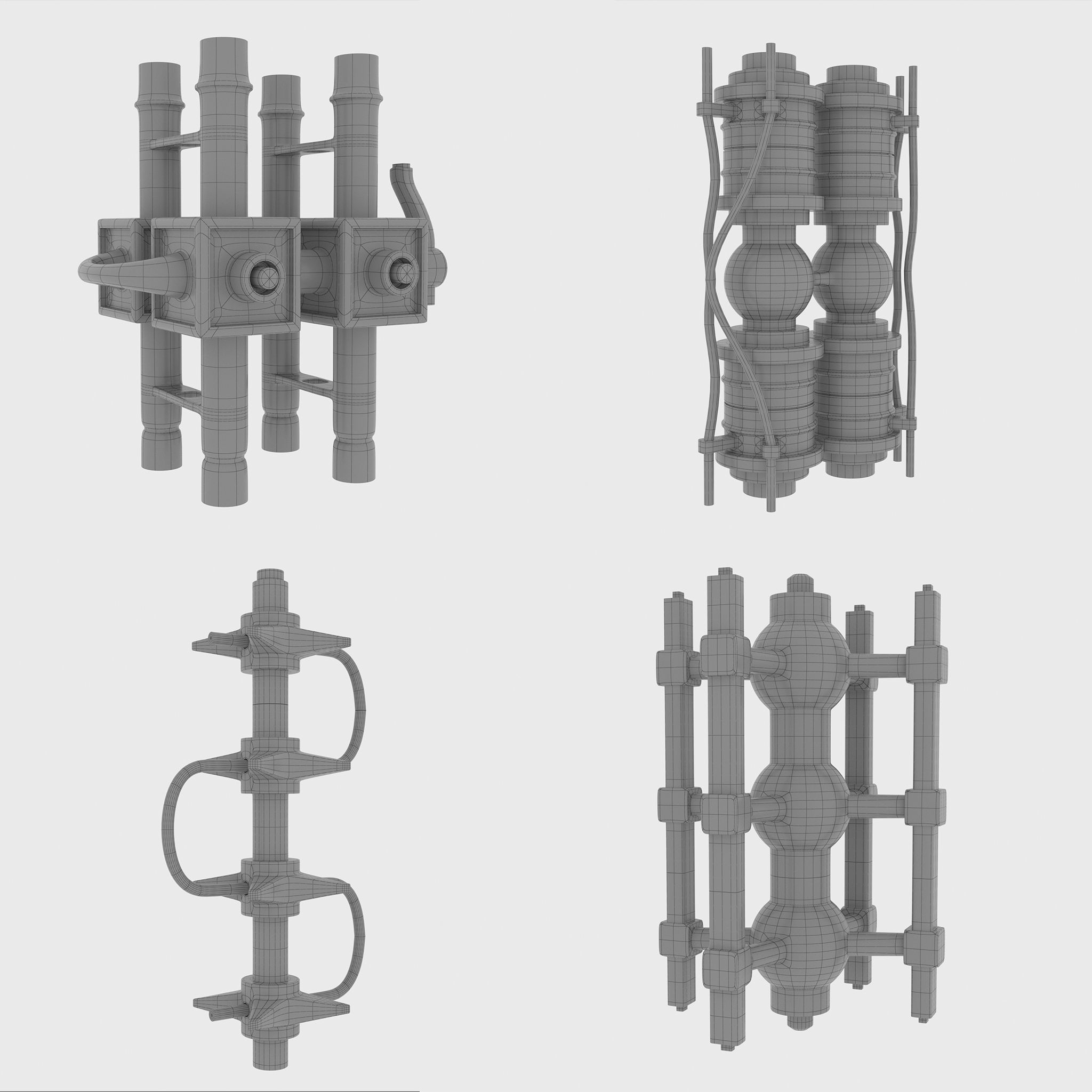 100 Sci Fi IMM Curve Brushes VOL 2 Low-poly 3D model_25