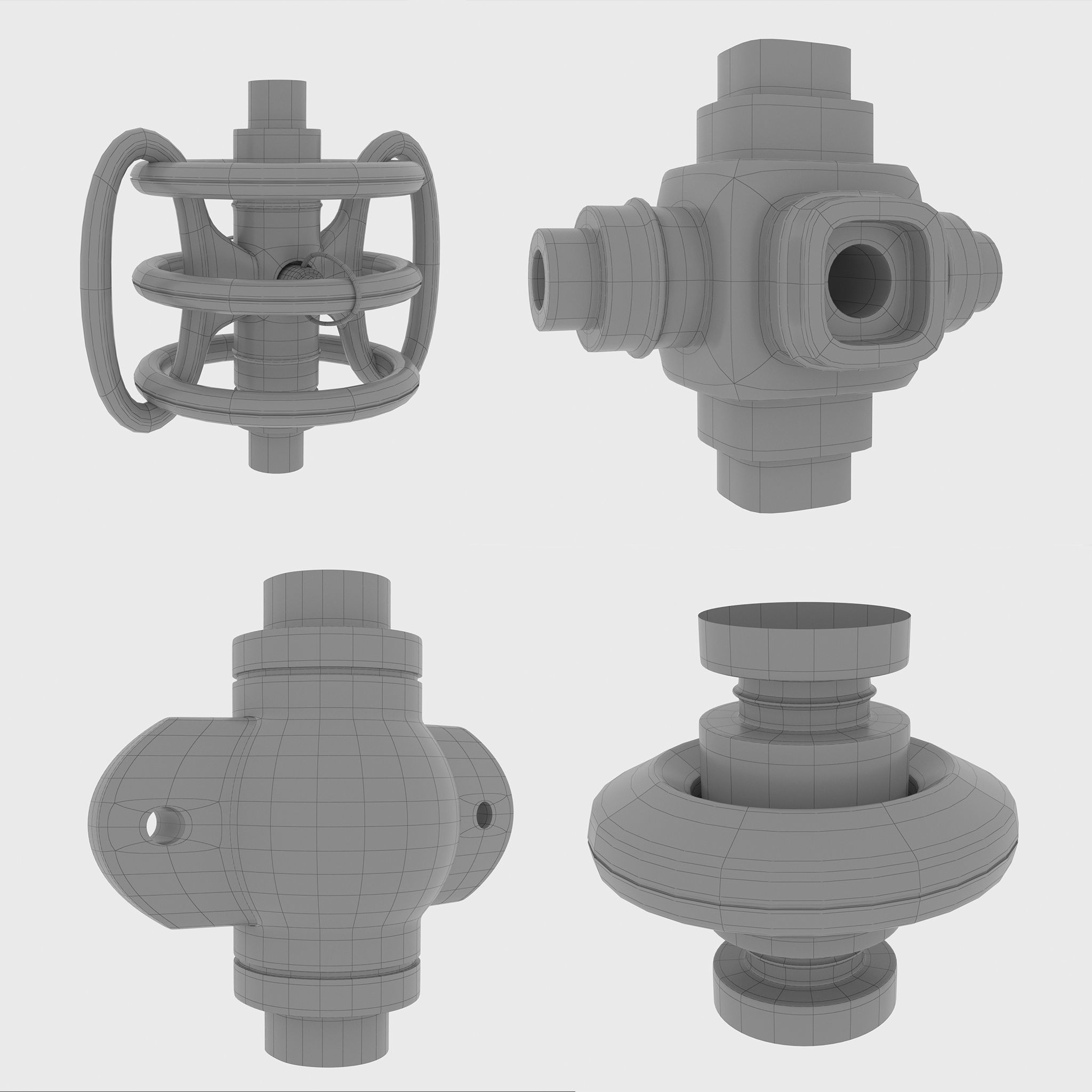 100 Sci Fi IMM Curve Brushes VOL 2 Low-poly 3D model_26