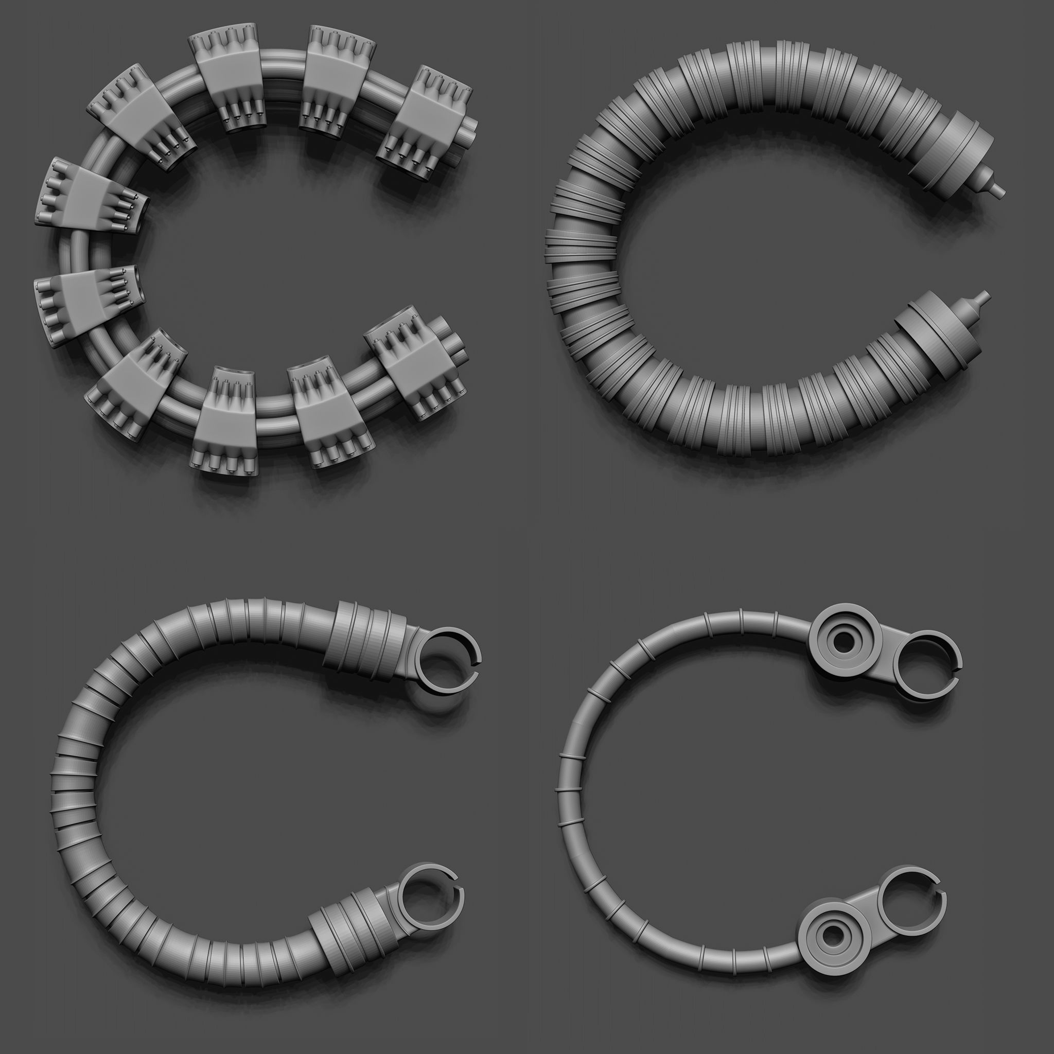 100 Sci Fi IMM Curve Brushes VOL 2 Low-poly 3D model_16