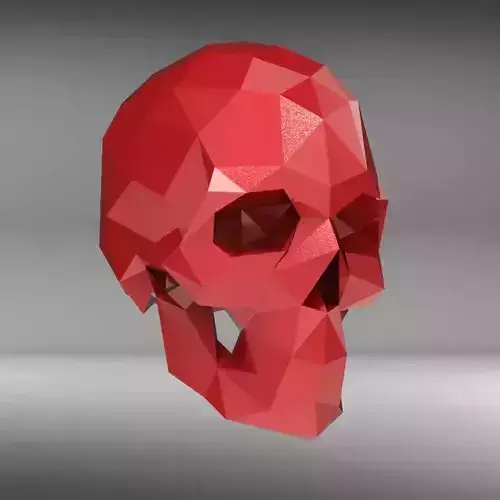 Low Poly Skull STL for 3D print model