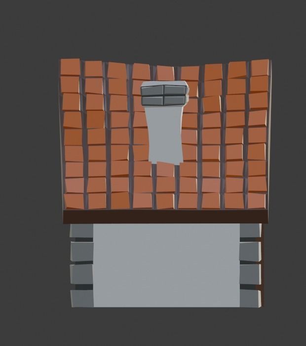 Tiny Cottage Low-poly 3D model_4