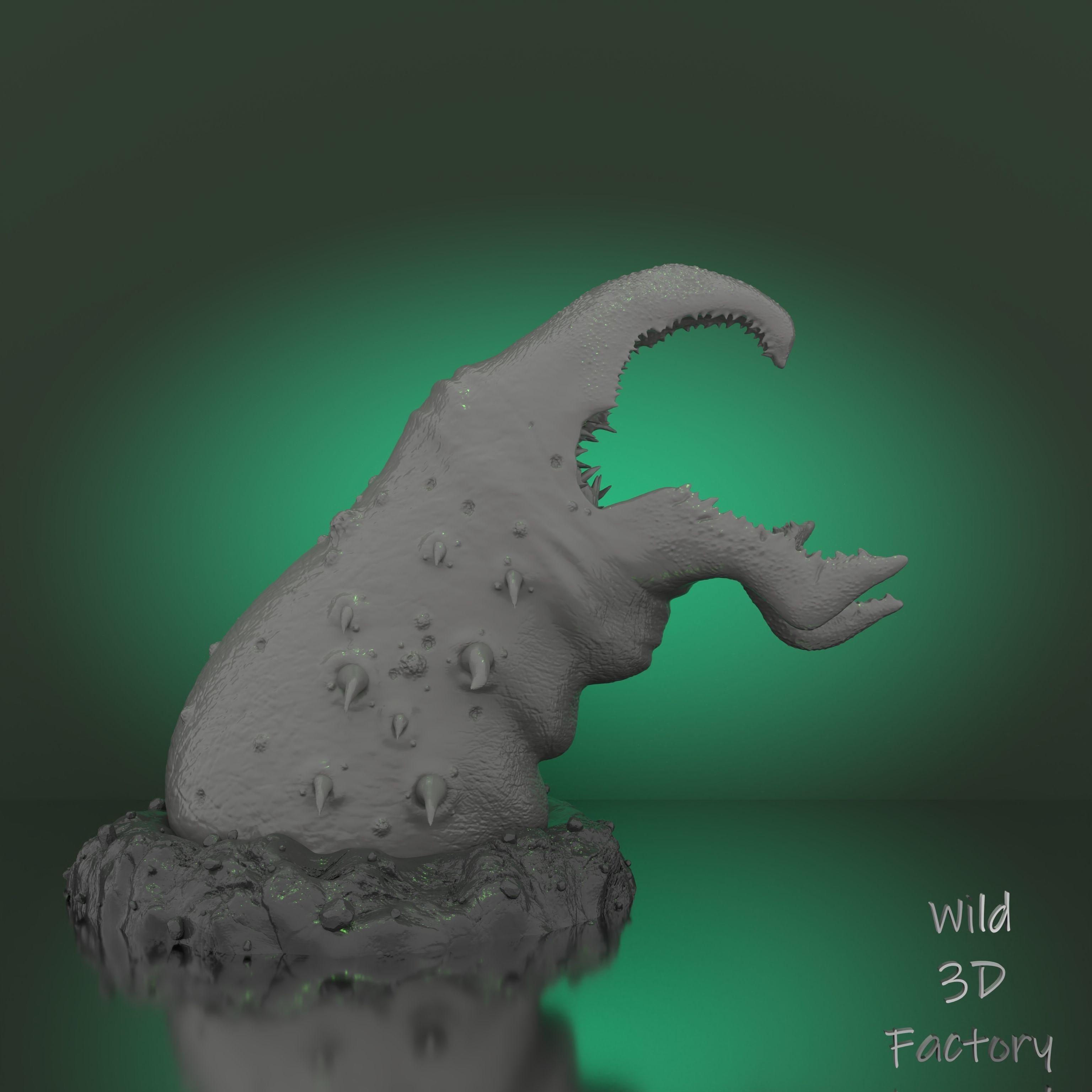 Graboid from Tremors Statue -3D Print Model FanMade STL Figurine 3D print model_12
