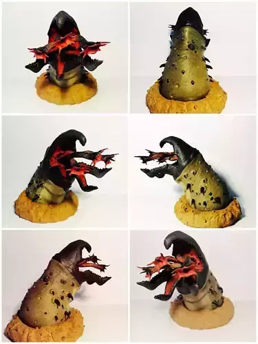 Graboid from Tremors Statue -3D Print Model FanMade STL Figurine 3D print model