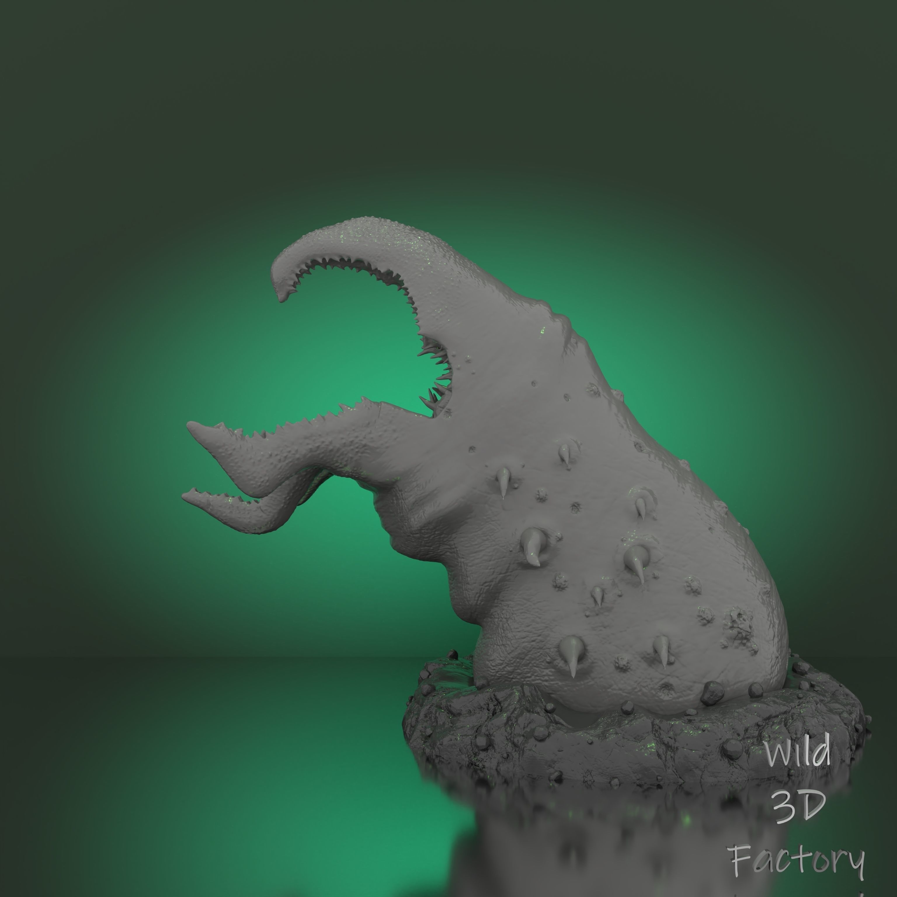 Graboid from Tremors Statue -3D Print Model FanMade STL Figurine 3D print model_16