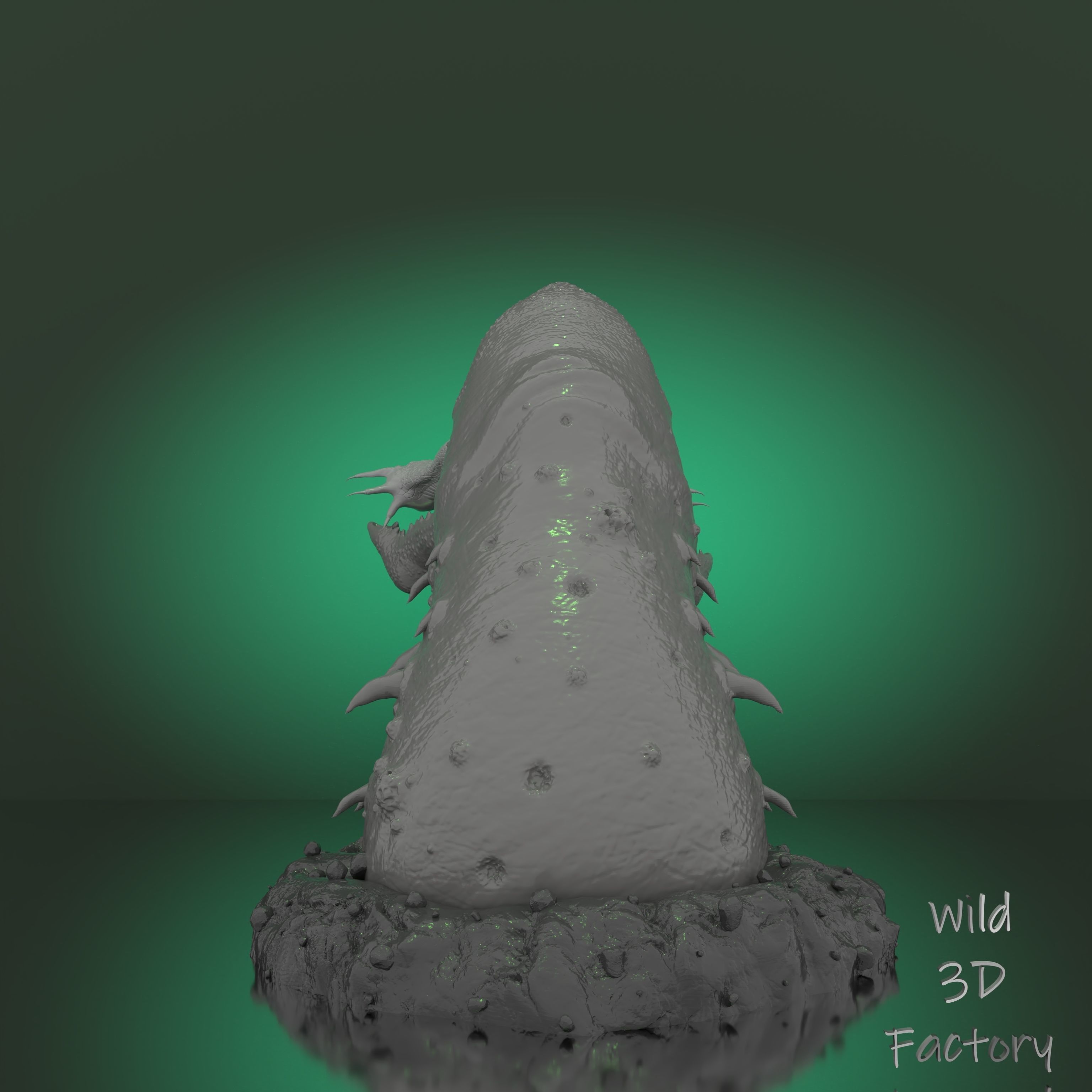 Graboid from Tremors Statue -3D Print Model FanMade STL Figurine 3D print model_6