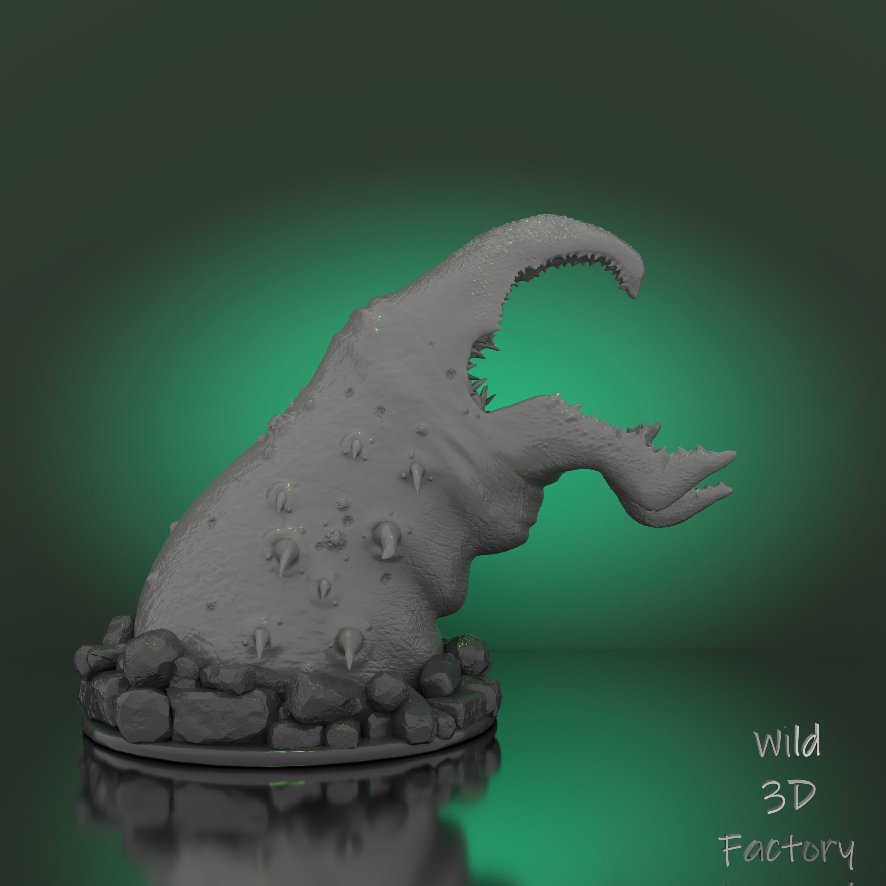Graboid from Tremors Statue -3D Print Model FanMade STL Figurine 3D print model_13