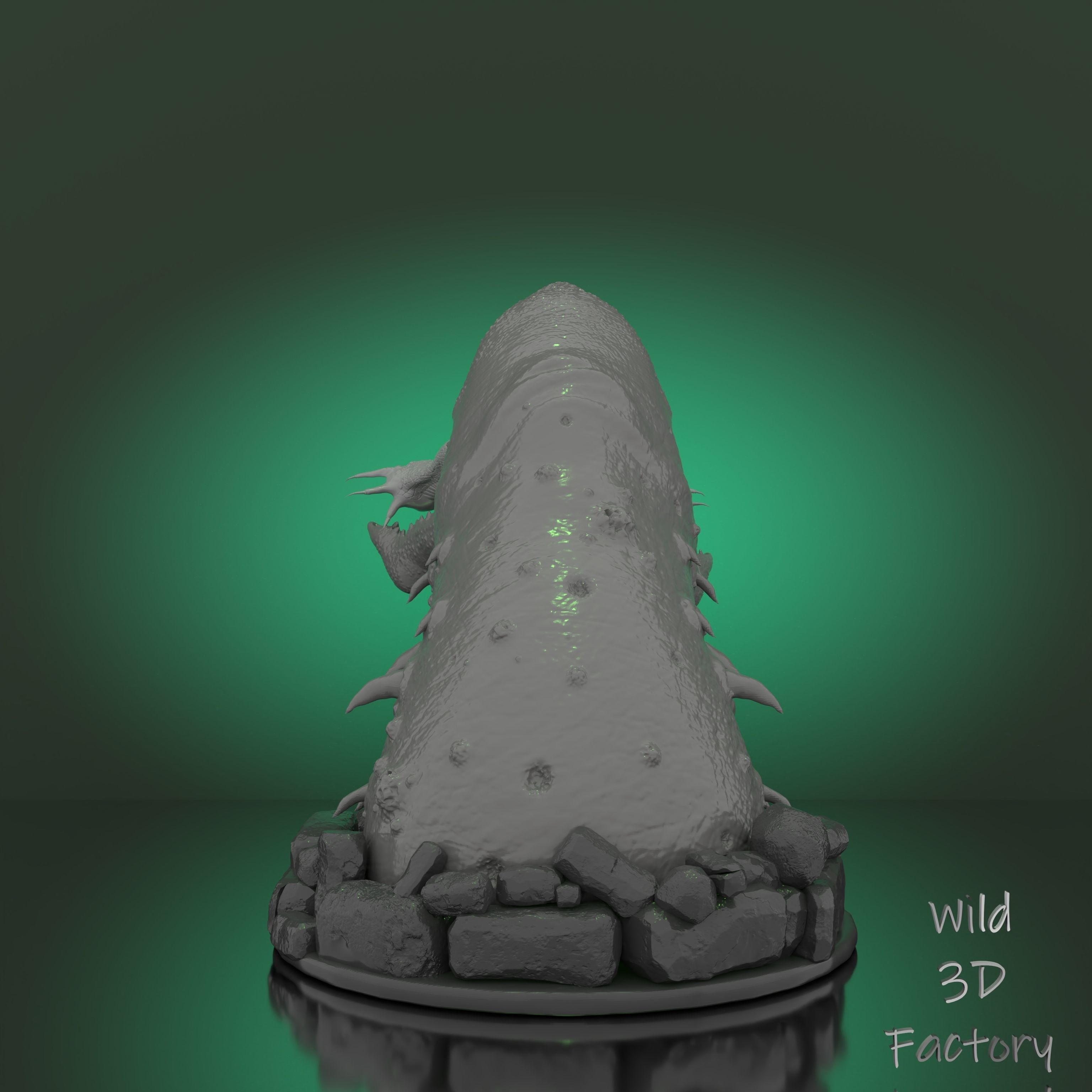 Graboid from Tremors Statue -3D Print Model FanMade STL Figurine 3D print model_7