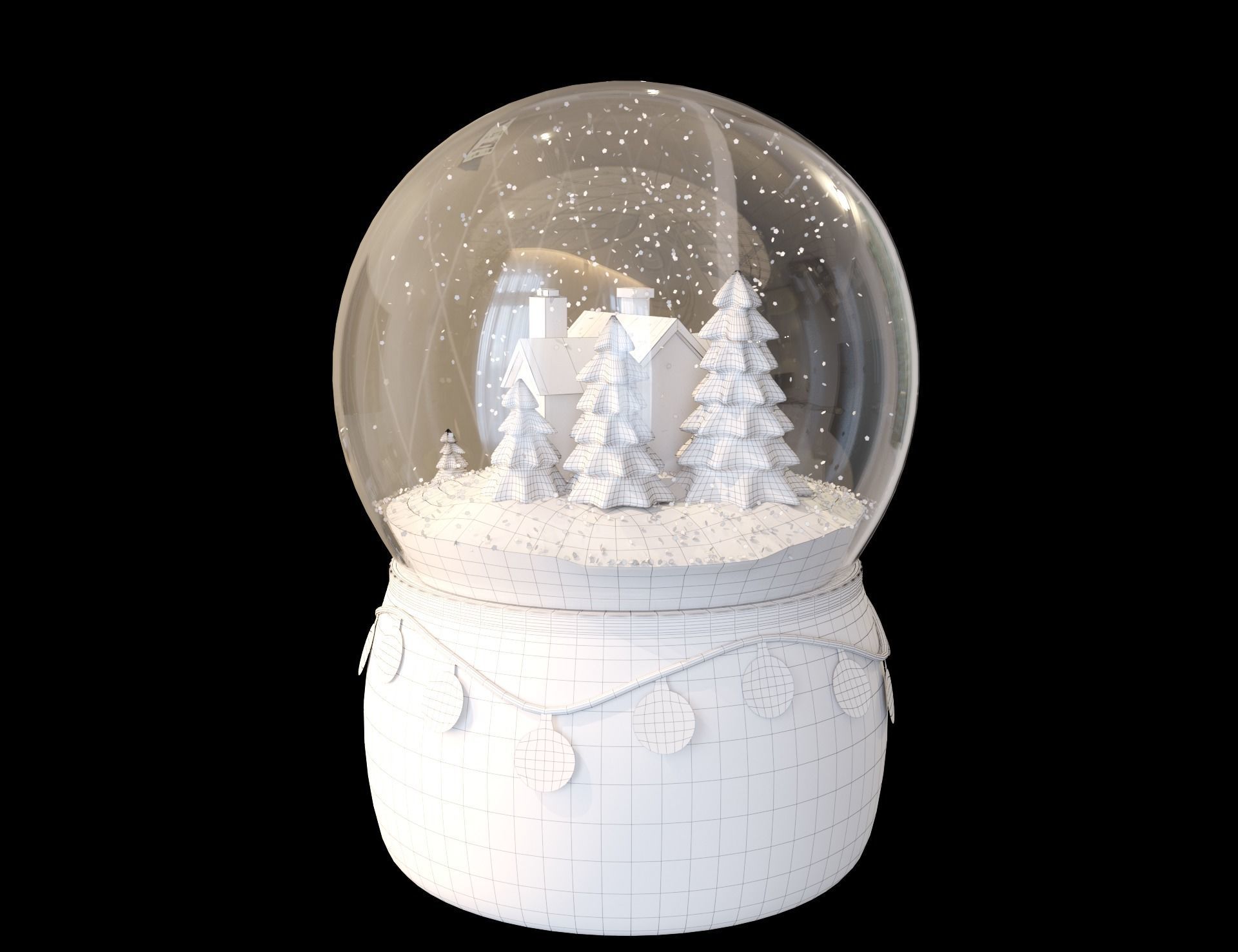 Christmas snow globe 3D model_12