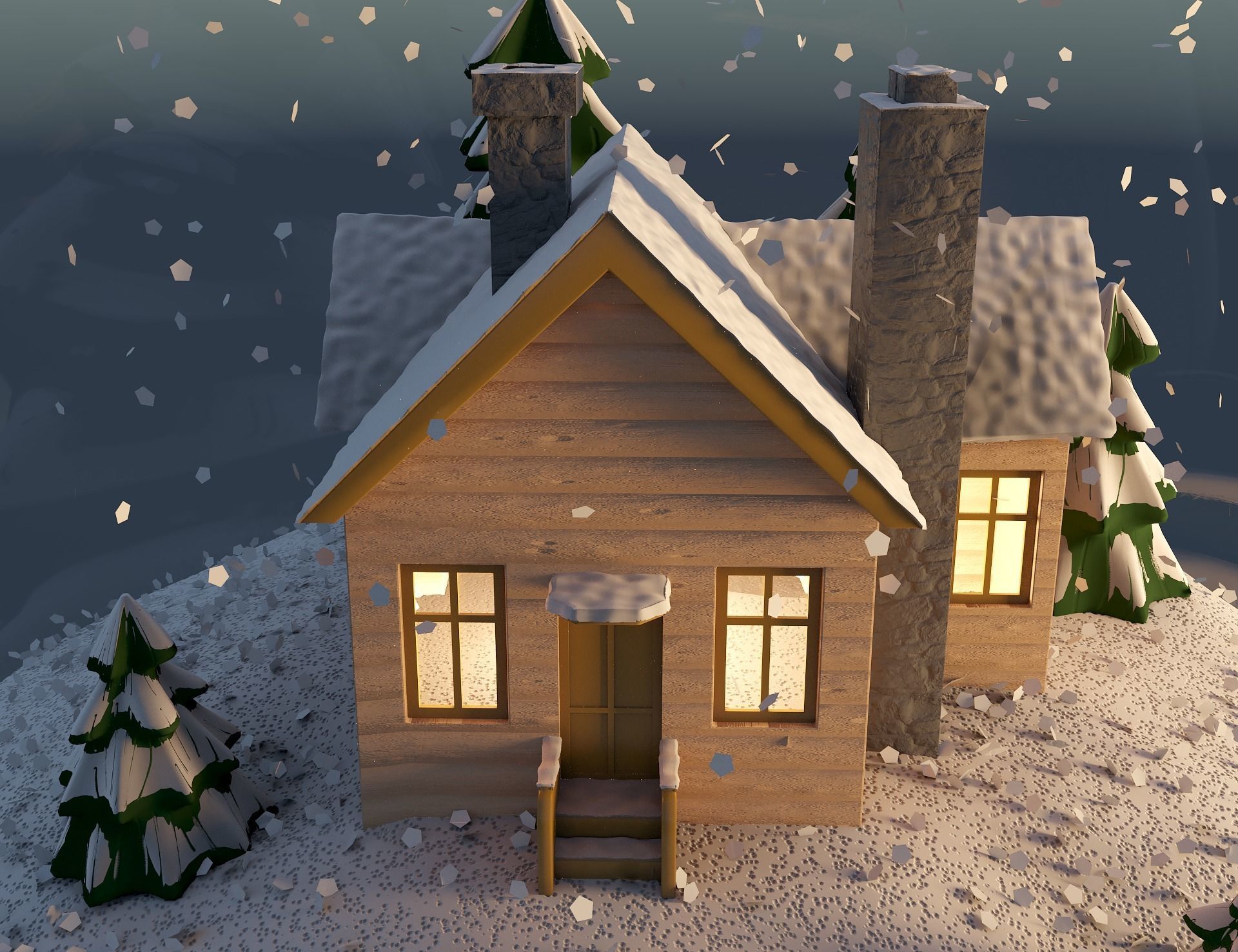 Christmas snow globe 3D model_9
