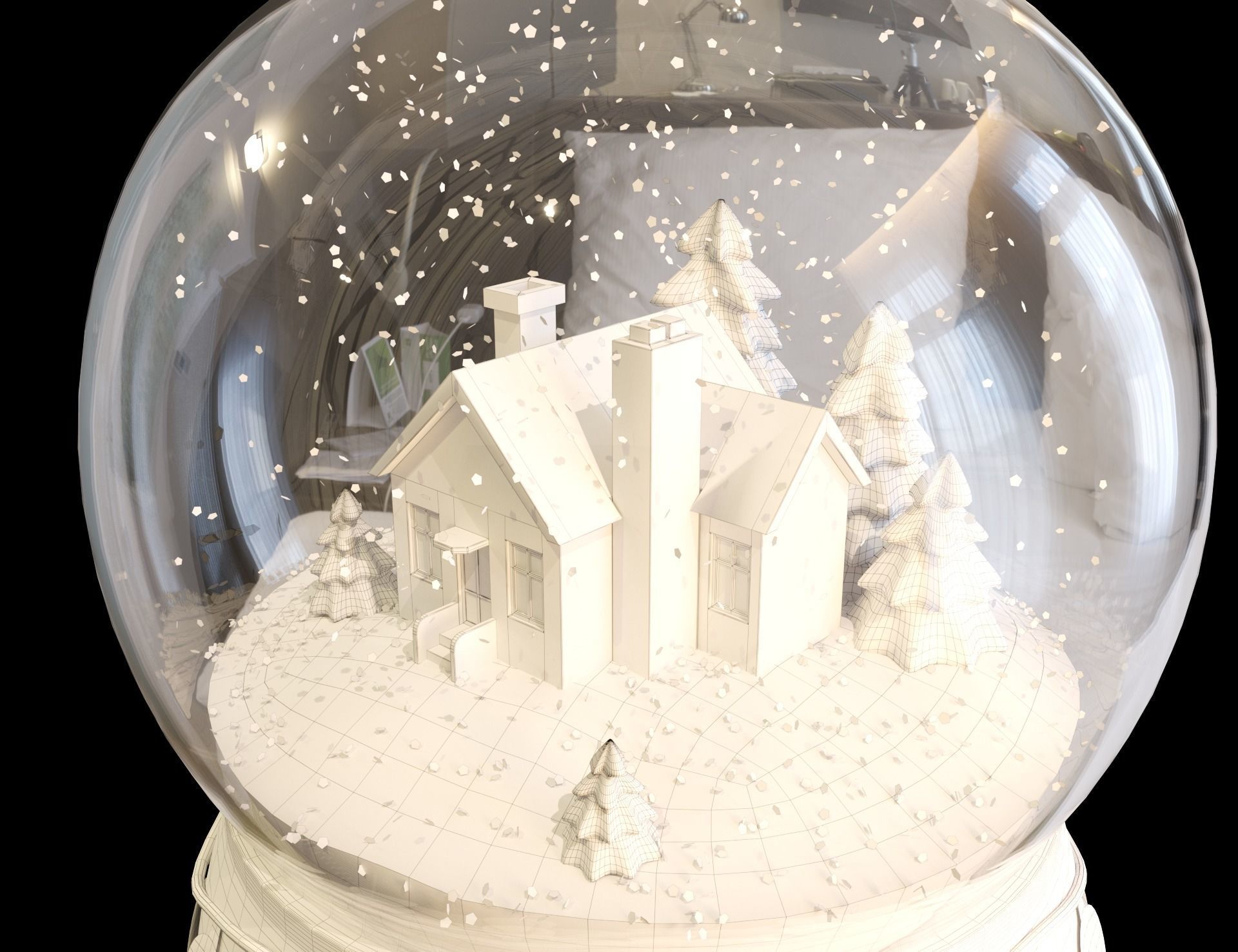 Christmas snow globe 3D model_11