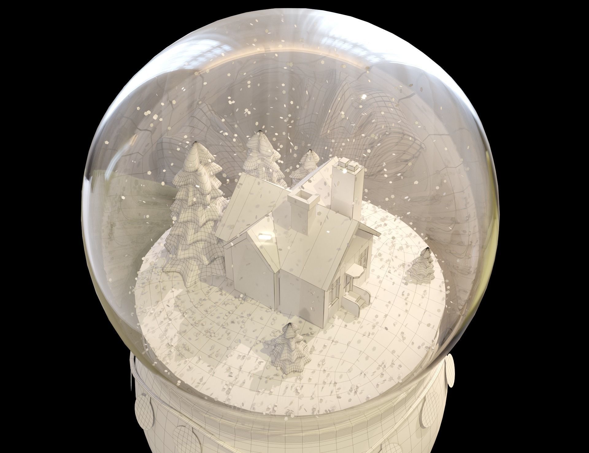 Christmas snow globe 3D model_13