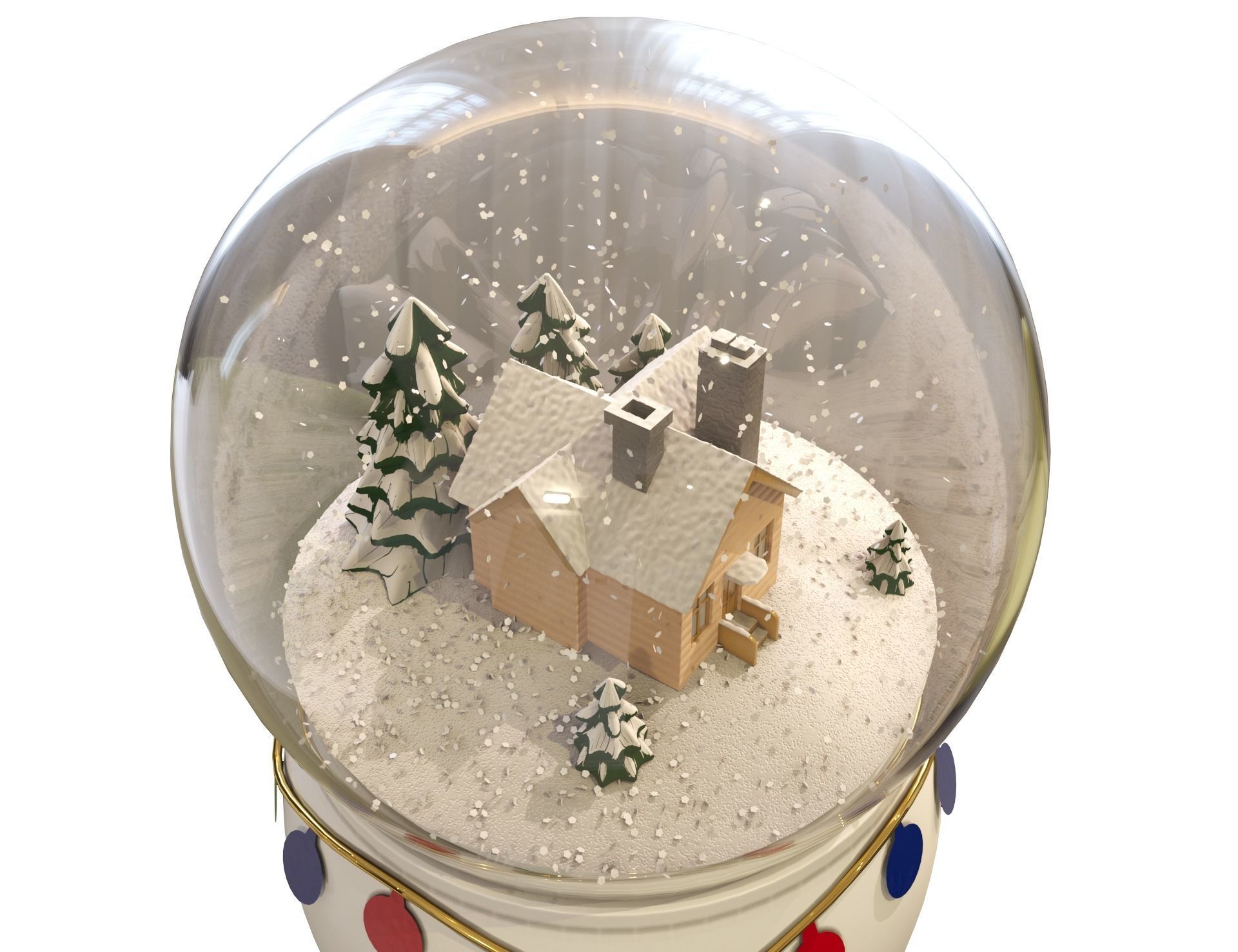 Christmas snow globe 3D model_3