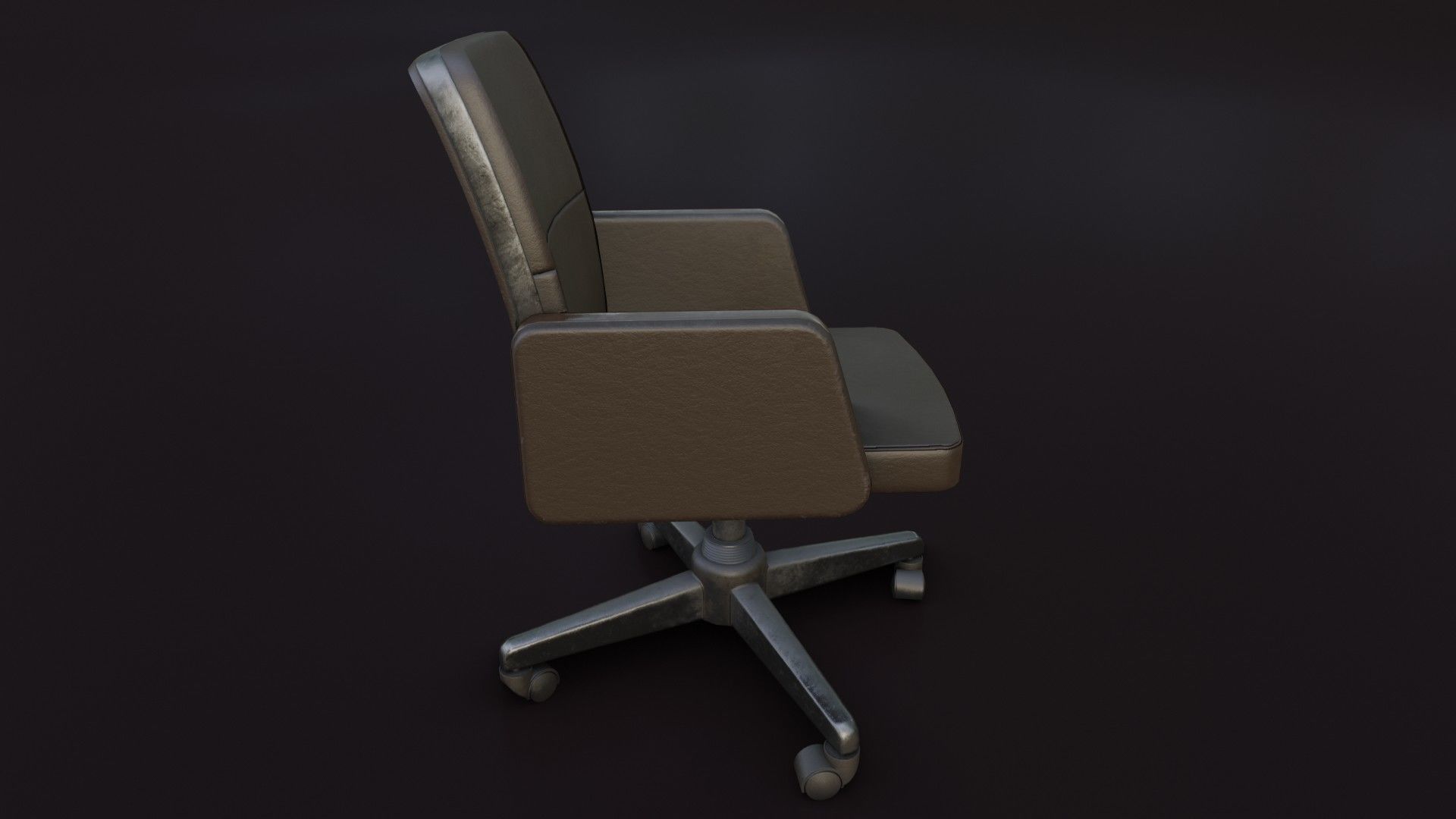 Old Office Chair 2 Low-poly 3D model_28