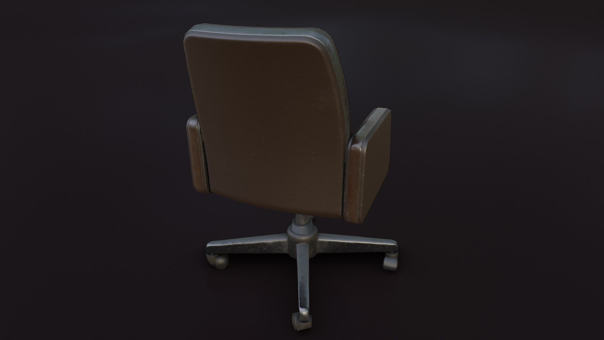 Old Office Chair 2 Low-poly 3D model_22