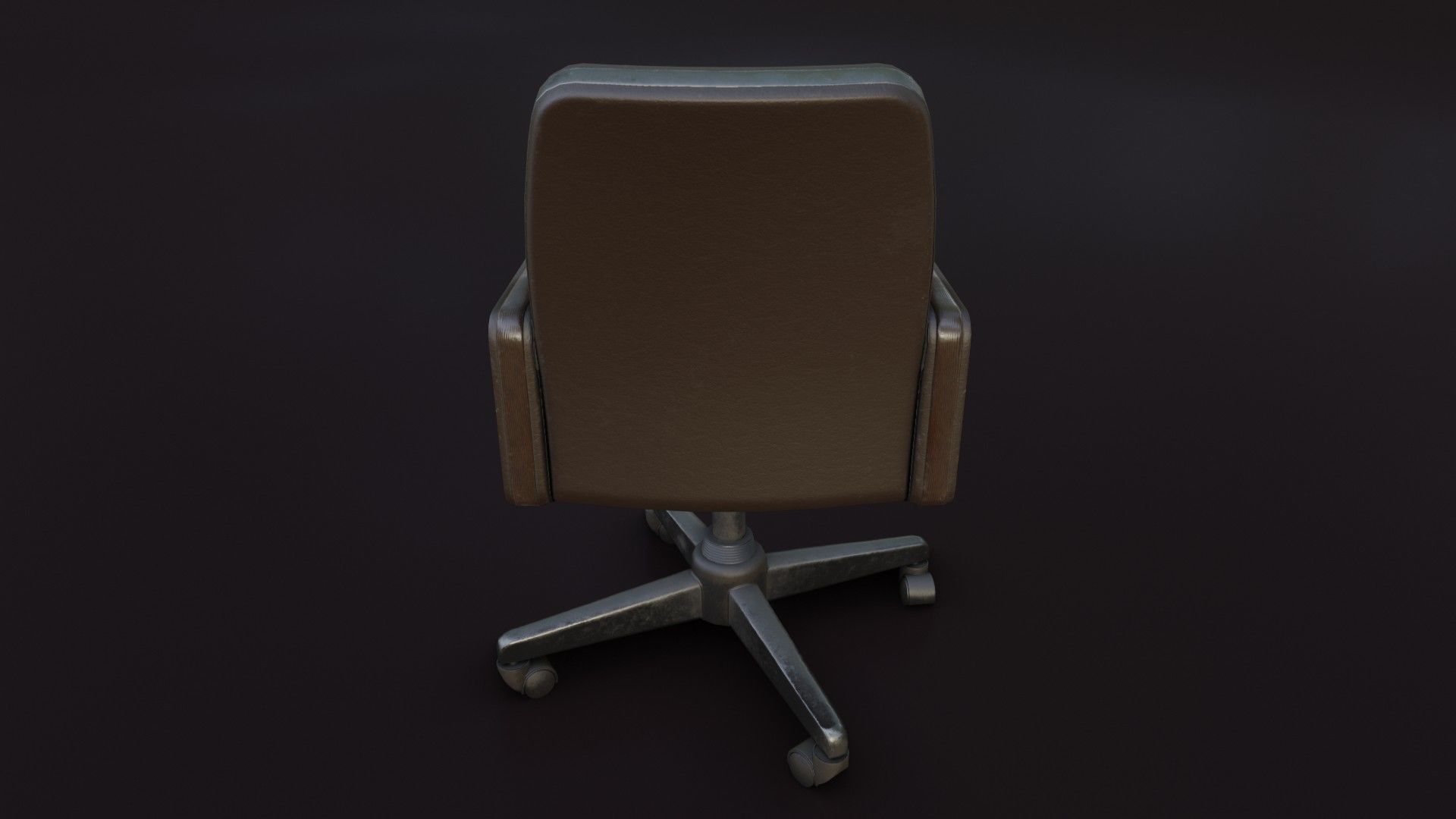Old Office Chair 2 Low-poly 3D model_20