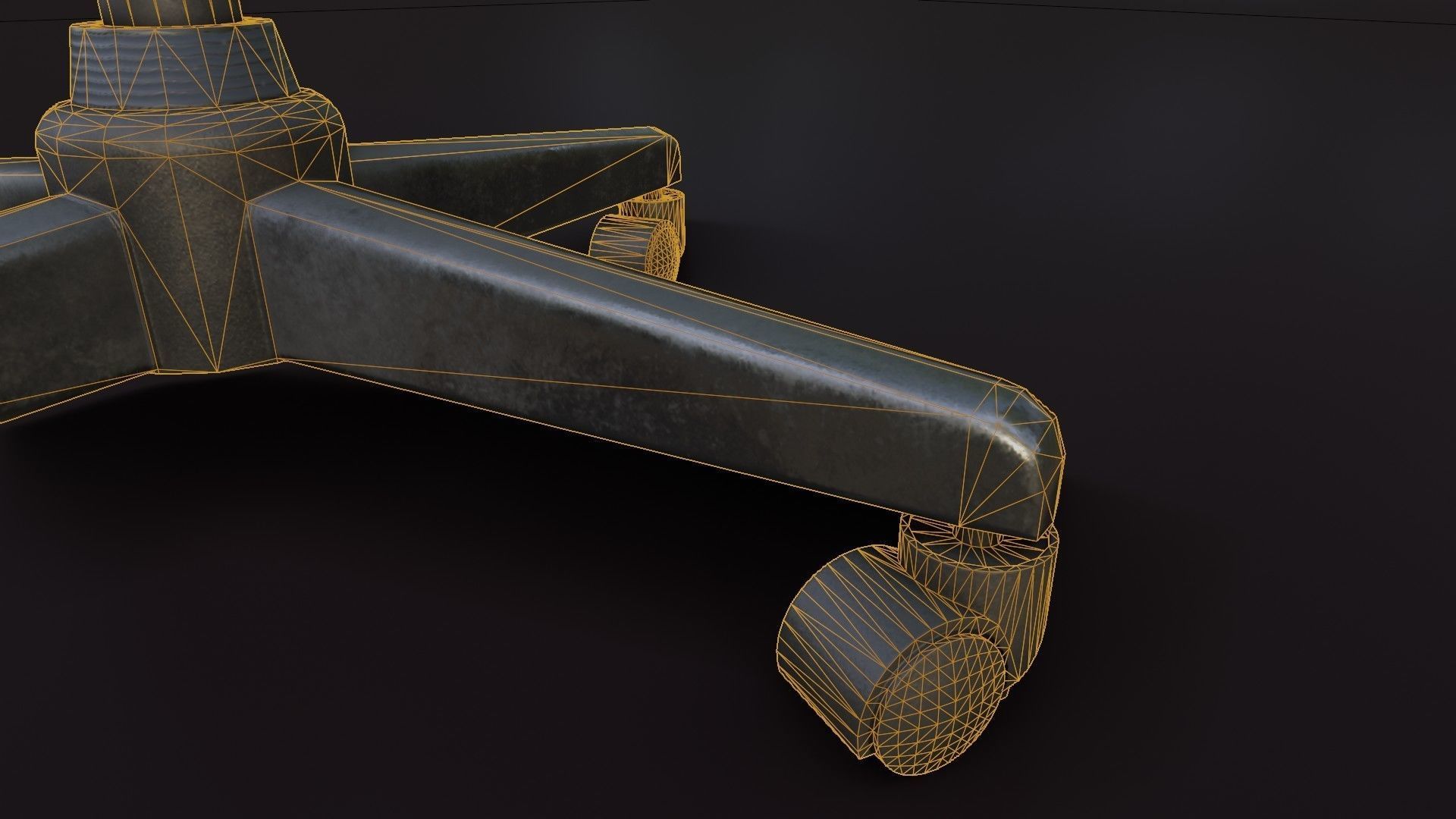 Old Office Chair 2 Low-poly 3D model_35