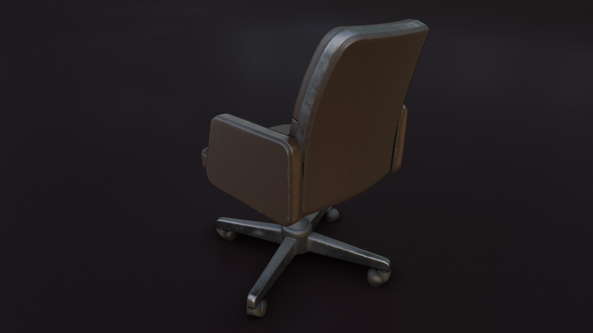 Old Office Chair 2 Low-poly 3D model_16