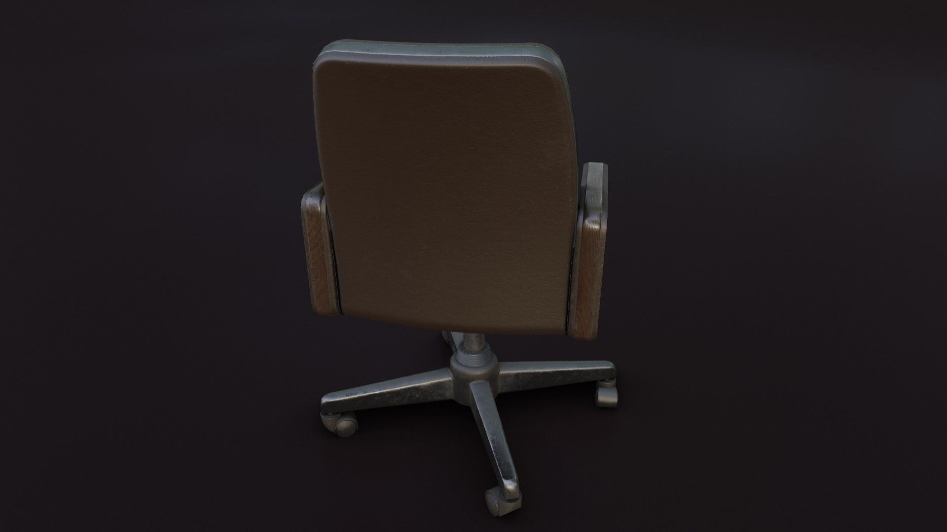 Old Office Chair 2 Low-poly 3D model_21