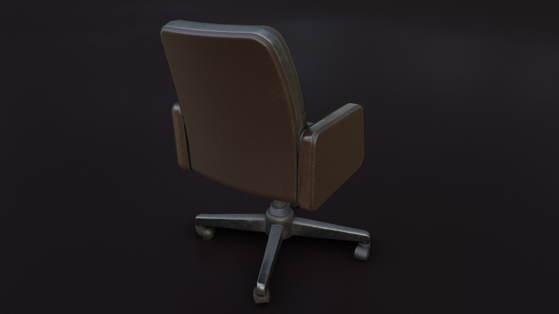 Old Office Chair 2 Low-poly 3D model_23