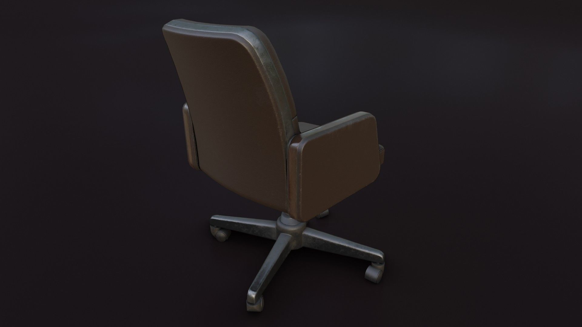 Old Office Chair 2 Low-poly 3D model_24