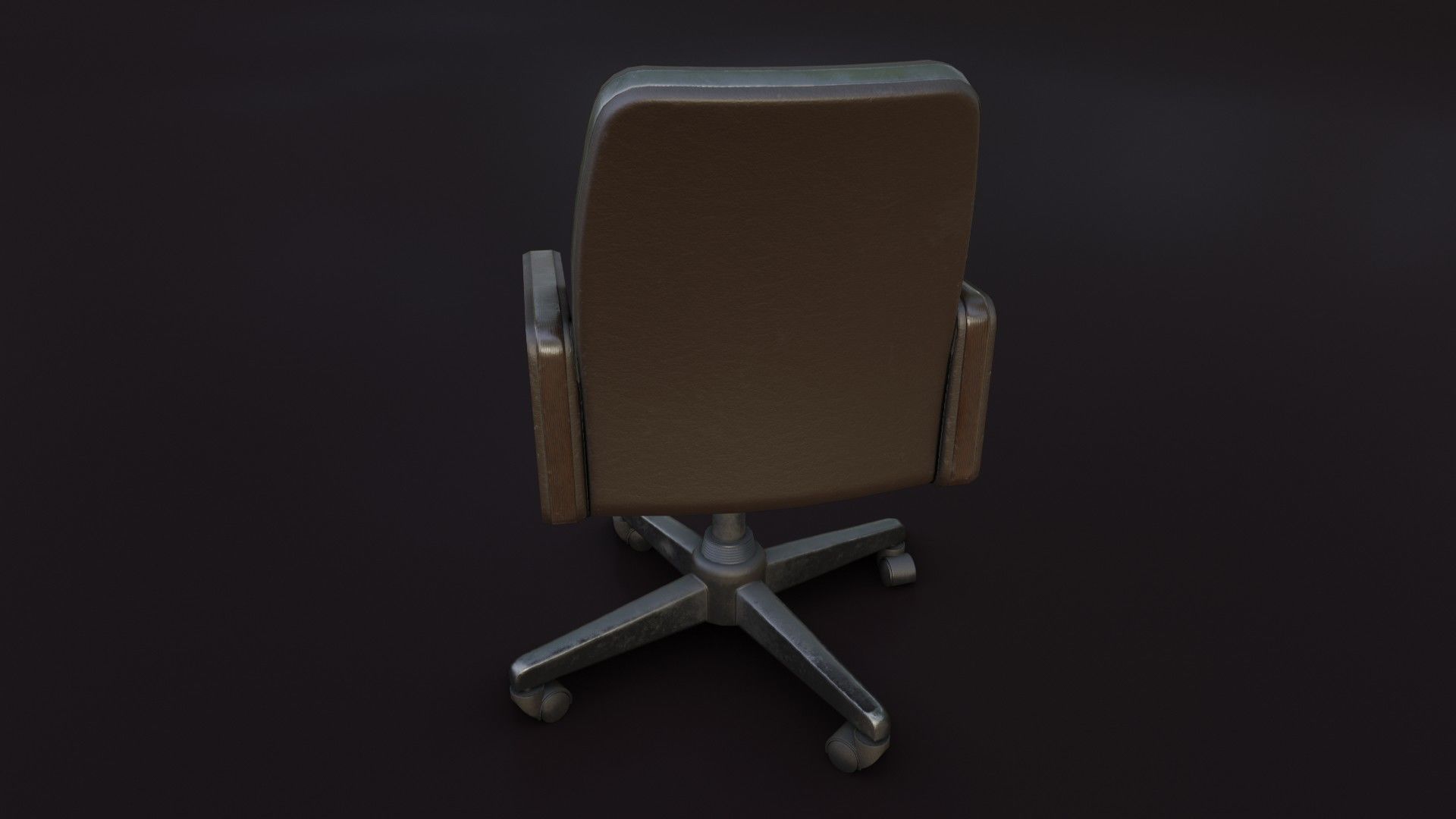 Old Office Chair 2 Low-poly 3D model_19