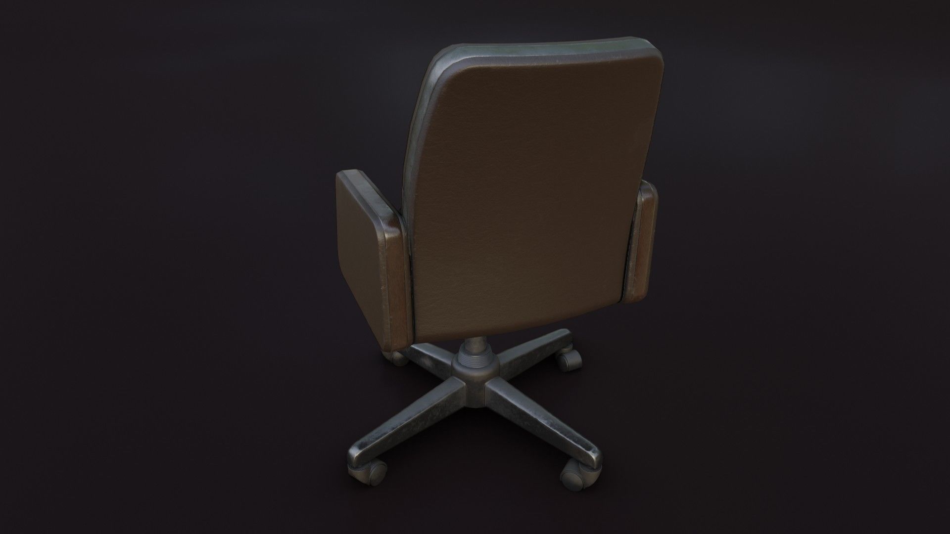 Old Office Chair 2 Low-poly 3D model_18