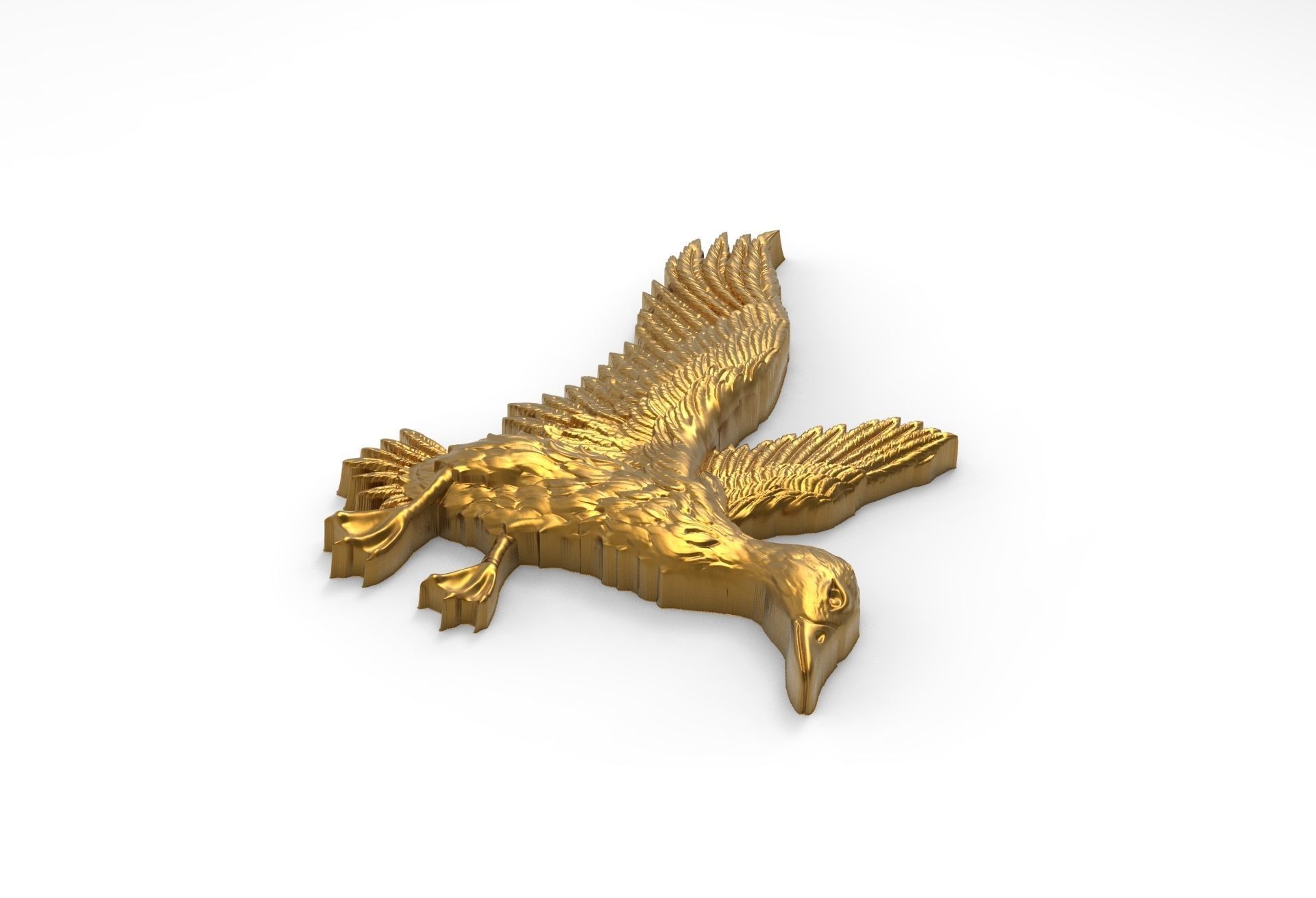 wild duck 3d relief 3D print model_1