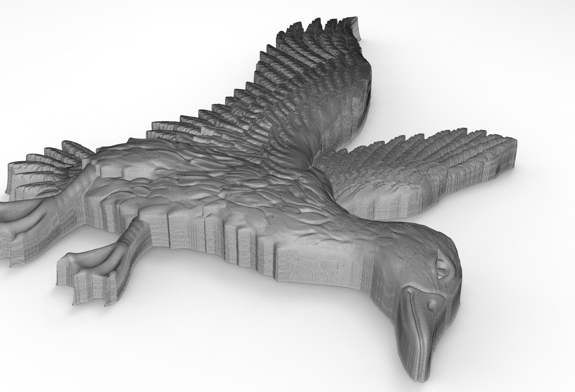 wild duck 3d relief 3D print model_3