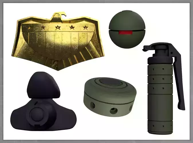 Dredd accessories 3D print model