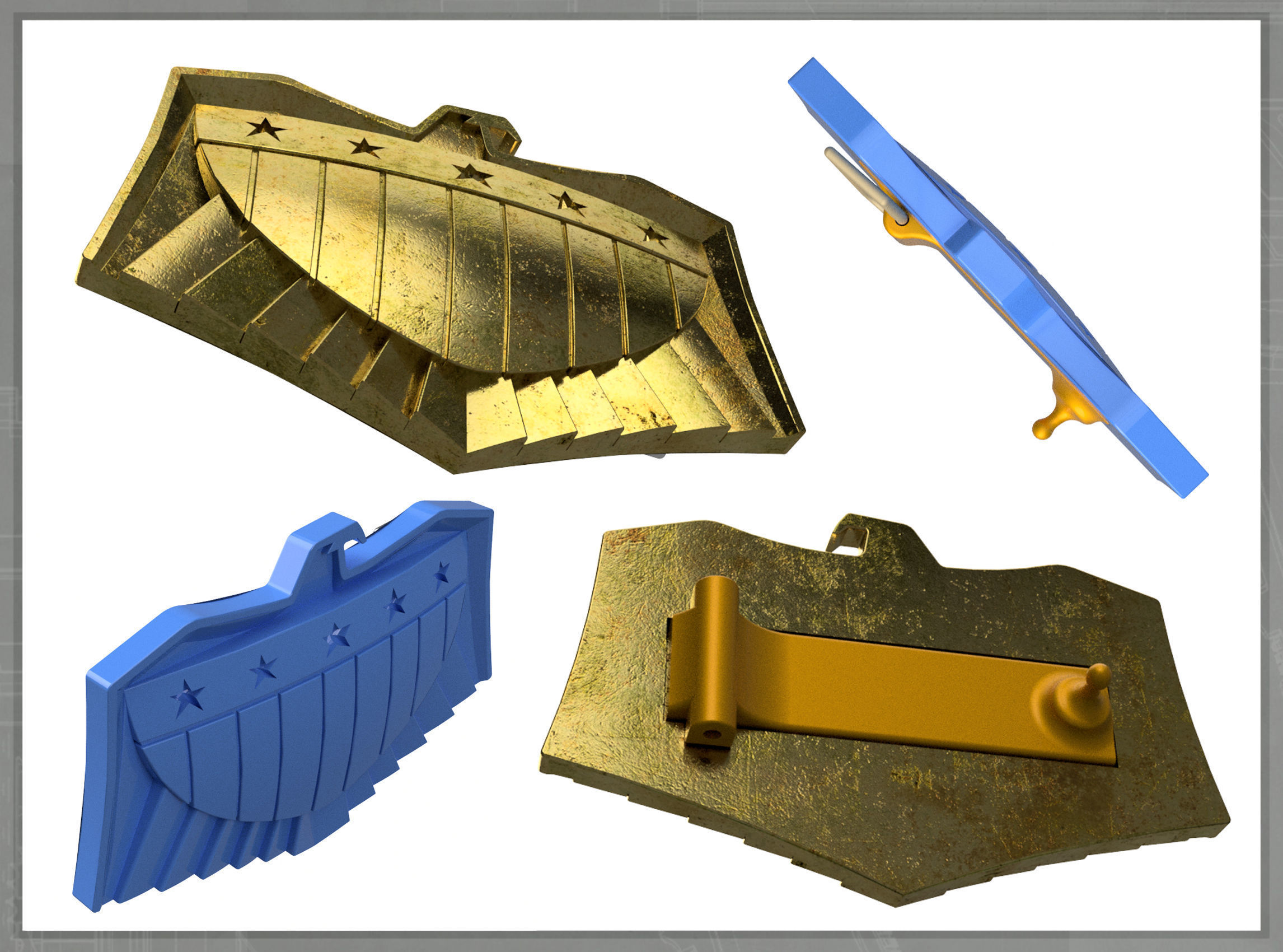 Dredd accessories 3D print model_2