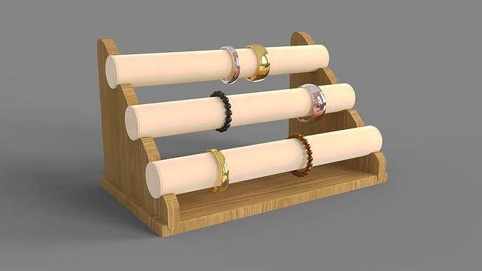 Bamboo Bracelet Display 3D model