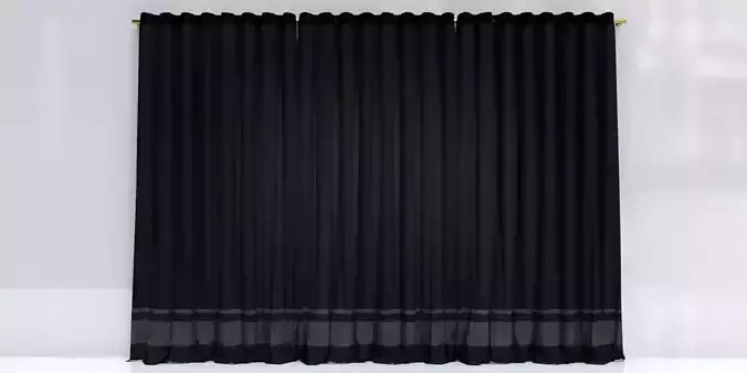 Large Curtains - Black and Brown