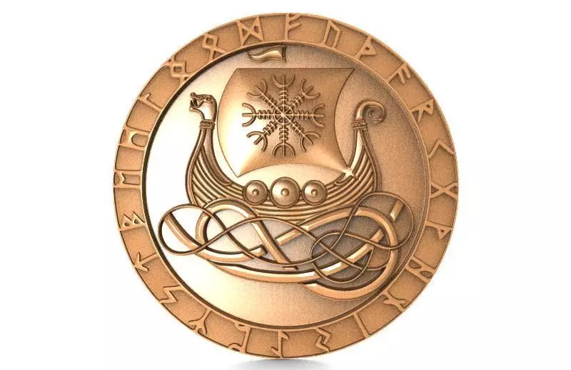 Viking ship CNC  3D print model_0