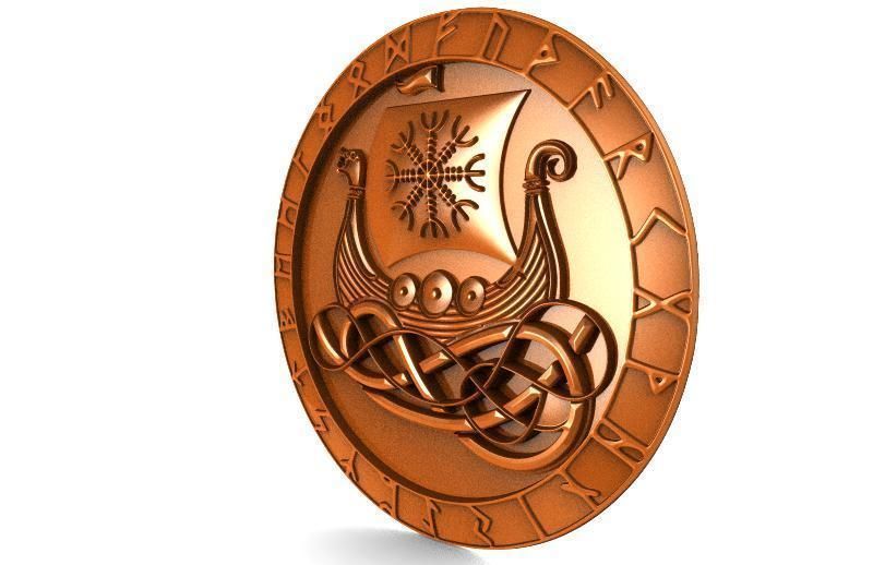 Viking ship CNC  3D print model_3