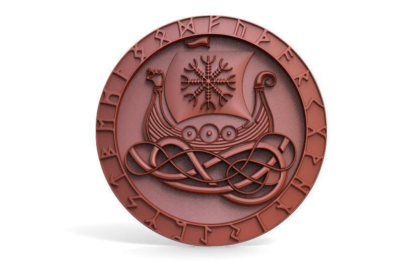 Viking ship CNC  3D print model_6