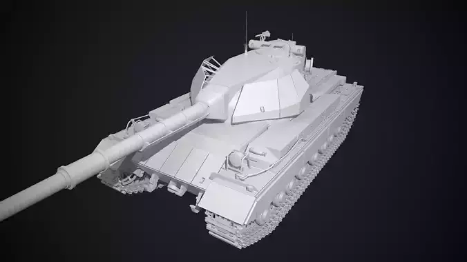 Super Conqueror British Heavy Tank  Low-poly 3D model