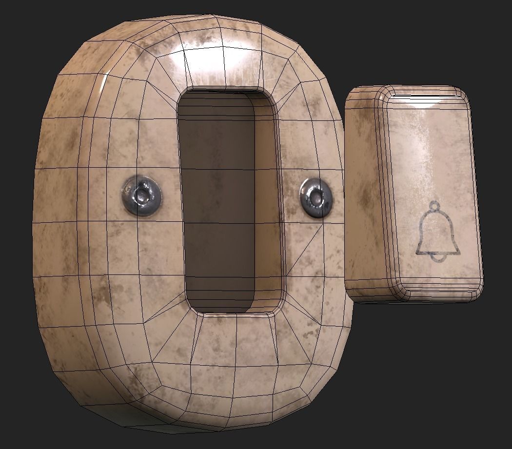 Door Bells Pack Low-poly 3D model_12