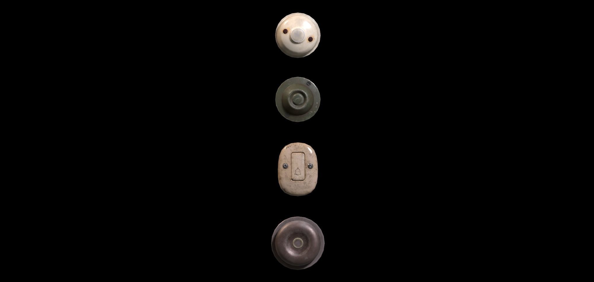 Door Bells Pack Low-poly 3D model_3
