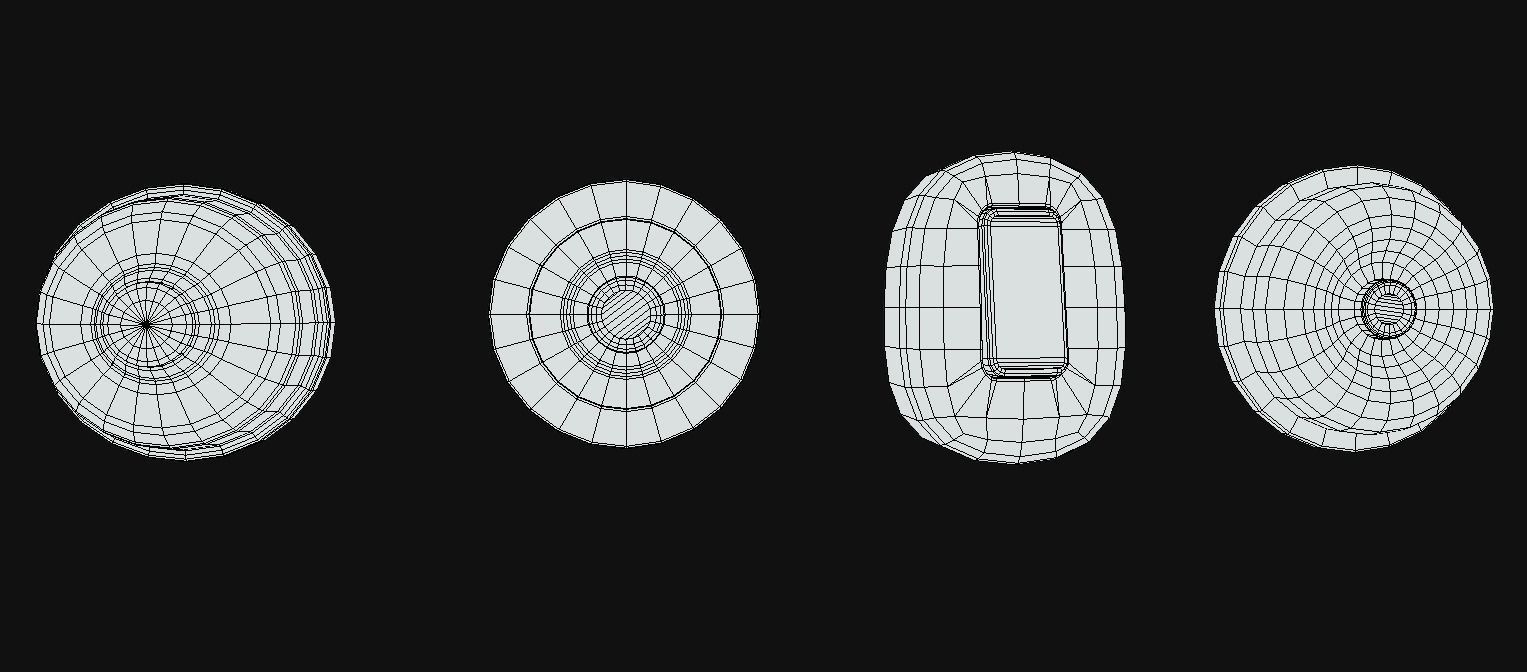 Door Bells Pack Low-poly 3D model_4