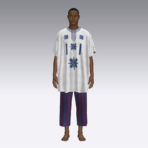 Danshiki african clothing Free 3D model