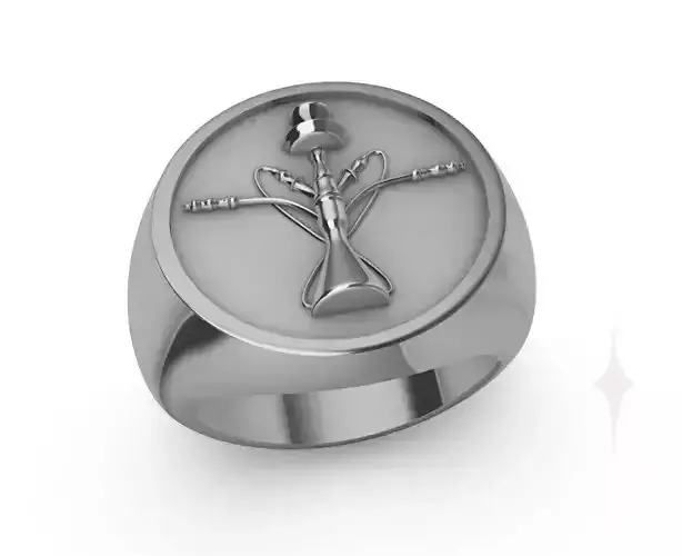 RING MEN HOOKAH NARGUILE 3D PRINT