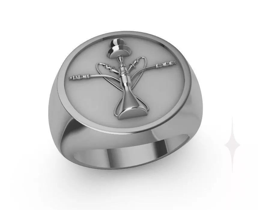 RING MEN HOOKAH NARGUILE 3D PRINT 3D print model